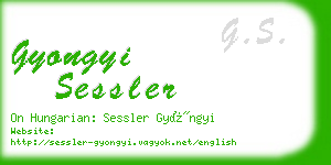 gyongyi sessler business card